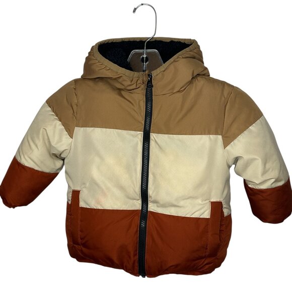 SwissTech Jacket Toddler Size 2T Heavyweight Puffer Coat Fleece Sherpa Bib Snow - Picture 1 of 10